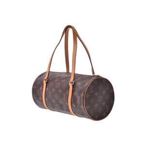 Louis Vuitton Papillon Handbag Leather L Brown Monogram Pouch
